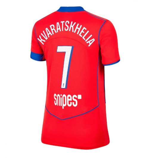 Ženske Nogometnih dresov Paris Saint-Germain Khvicha Kvaratskhelia #7 Tretji 2025-26 Kratki rokavi Ženske Nogometnih dresov Paris Saint-Germain Khvicha Kvaratskhelia #7 Tretji 2025-26 Kratki rokavi